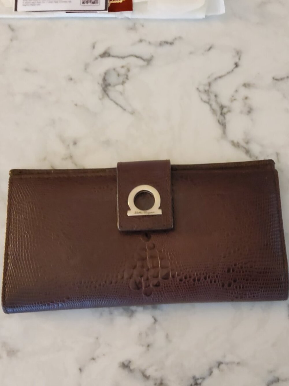 Authentic Salvatore Ferragamo Wallet in Brown Leather